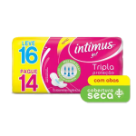Absorvente Externo Intimus Tripla Proteção Seca com Abas - Leve 16 Pague 14