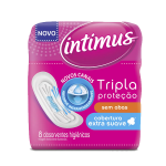 Absorvente Externo Intimus Tripla Proteção Suave sem Abas Com 8