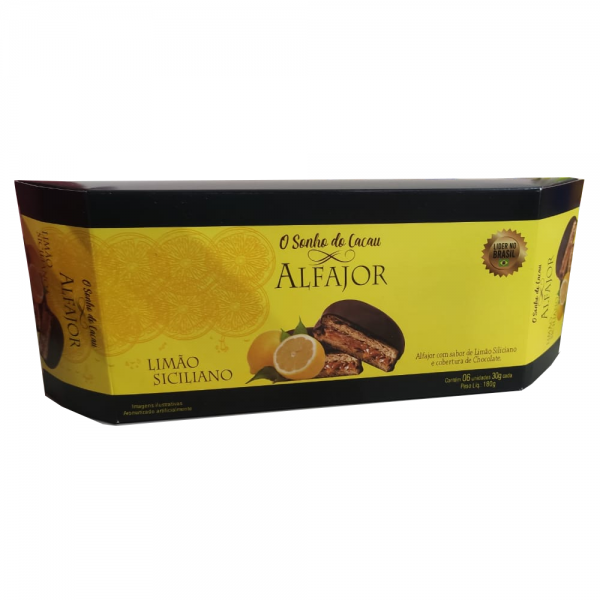 Alfajor Sonho de Cacau Limão Siciliano Alfajor Limão Siciliano Sonho de Cacau 180g