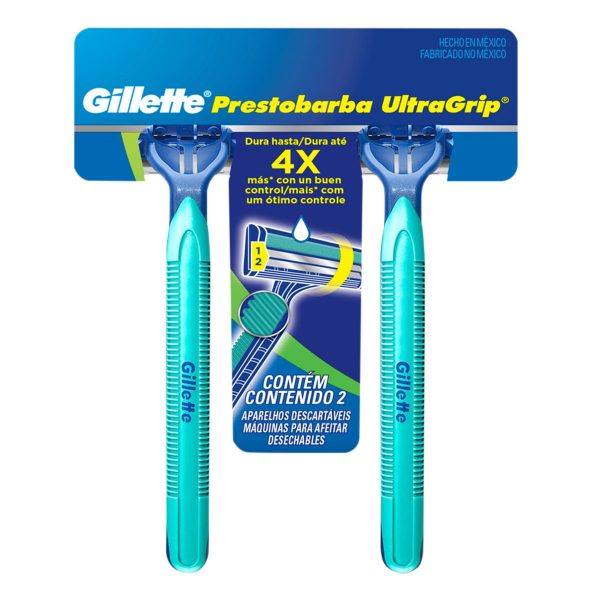 Aparelho de Barbear Descartável Gillette Prestobarba UltraGrip 2 Unidades