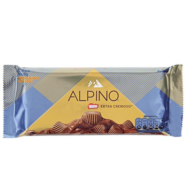 Barra de Chocolate Nestlé Alpino Extra Cremoso 90g