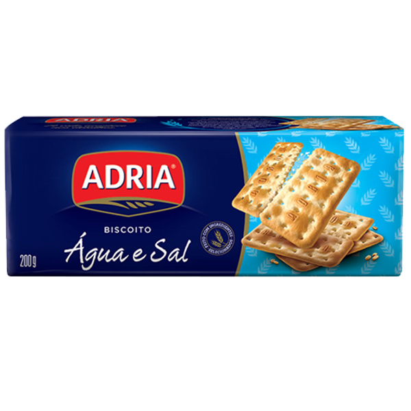 Biscoito Adria Água e Sal 200g Biscoito Água e Sal Adria 170g - Imagem 1