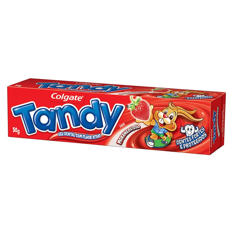 Creme Dental Infantil Tandy Morango 50g Creme Dental Infantil Tandy Morango 50g - Imagem 1