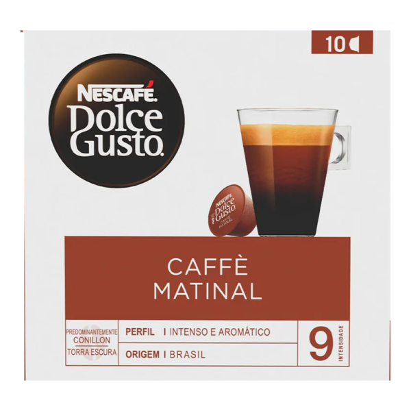 Dolce Gusto Caffè Matinal Com 10 Cápsulas de Café Nescafé Dolce Gusto Café Matinal 160g 10 cápsulas
