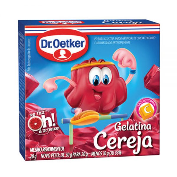 Gelatina Cereja Dr Gelatina Sabor Cereja Dr. Oetker 20g