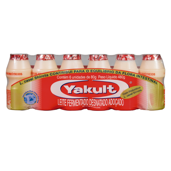 Leite Fermentado Desnatado Adoçado YAKULT 480g com 6 Unidades Leite Fermentado Desnatado Adoçado Yakult 480g