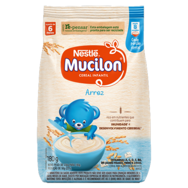 Mucilon Arroz Cereal Mucilon Arroz Sachê 180g