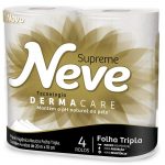 Papel Higiênico Folha Tripla 20m com 4 Premium Comfort Neve