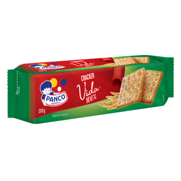 Panco Vida 200g Biscoito Cream Cracker Integral Panco Vida 200g