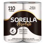 Papel Toalha Sorella Absolute Multiuso com 110 Toalhas