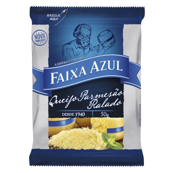 Queijo Parmesão Ralado Faixa Azul 50g Queijo Parmesão Ralado Faixa Azul 50g