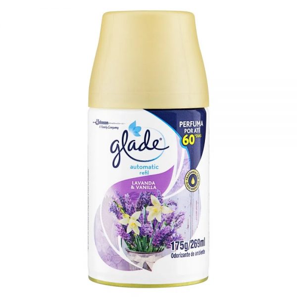 Refil Glade Lavanda e Vanilla Refil Desodorizador Automático Lavanda e Vanilla Glade 269ml
