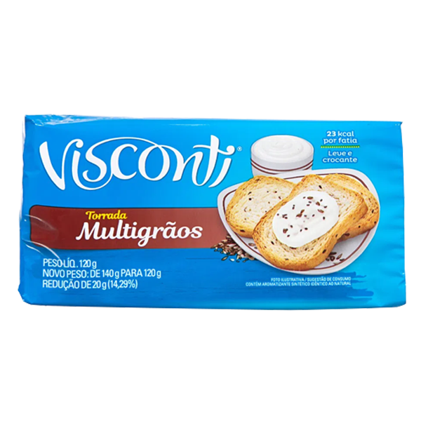 Torrada Multigrãos Visconti 120g – Supermercado Bom Demais