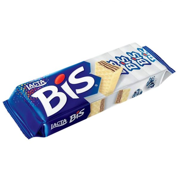 Waffer Coberto com Chocolate Bis Branco Lacta 100,6g