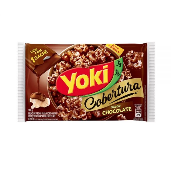 pipoca yoki chocolate 160g Pipoca Para Micro-Ondas Yoki Chocolate 160g