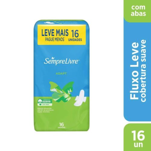 Absorvente Externo Sempre Livre Adapt Suave com Abas- 16un