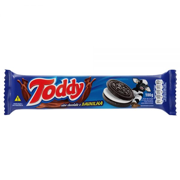 Biscoito Recheado Toddy Chocolate e Baunilha 100g