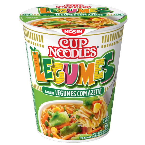 Cup Noodles Nissin Legumes com Azeite 67g