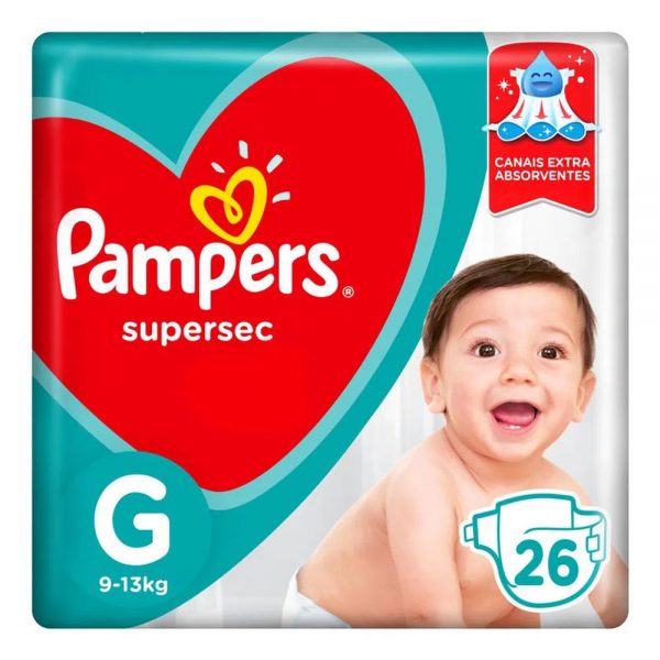 Fralda Pampers G 26 Fralda Pampers Supersec G 26Un