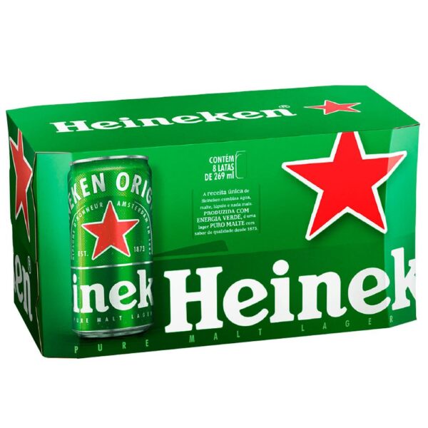 Cerveja Heineken 269ml Caixa com 8