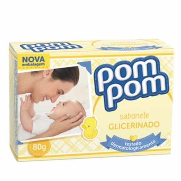 Sabonete Em Barra Infantil Pom Pom Glicerinado 80g Sabonete Em Barra Infantil Pom Pom Glicerinado 70g