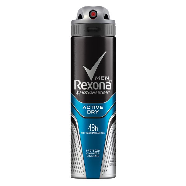 rexona active dry masculino Desodorante Aerosol Rexona Active Dry Masculino 150ml/90g
