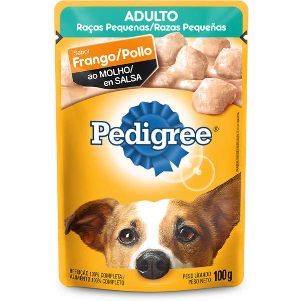 Pedigree Sachê Frango ao Molho Pedigree Sachê Adultos Raças Pequenas Frango ao Molho 100g - Imagem 1