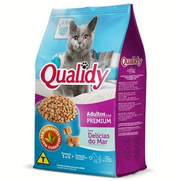Ração Para Gatos Qualidy Adultos Delícias do Mar 1Kg