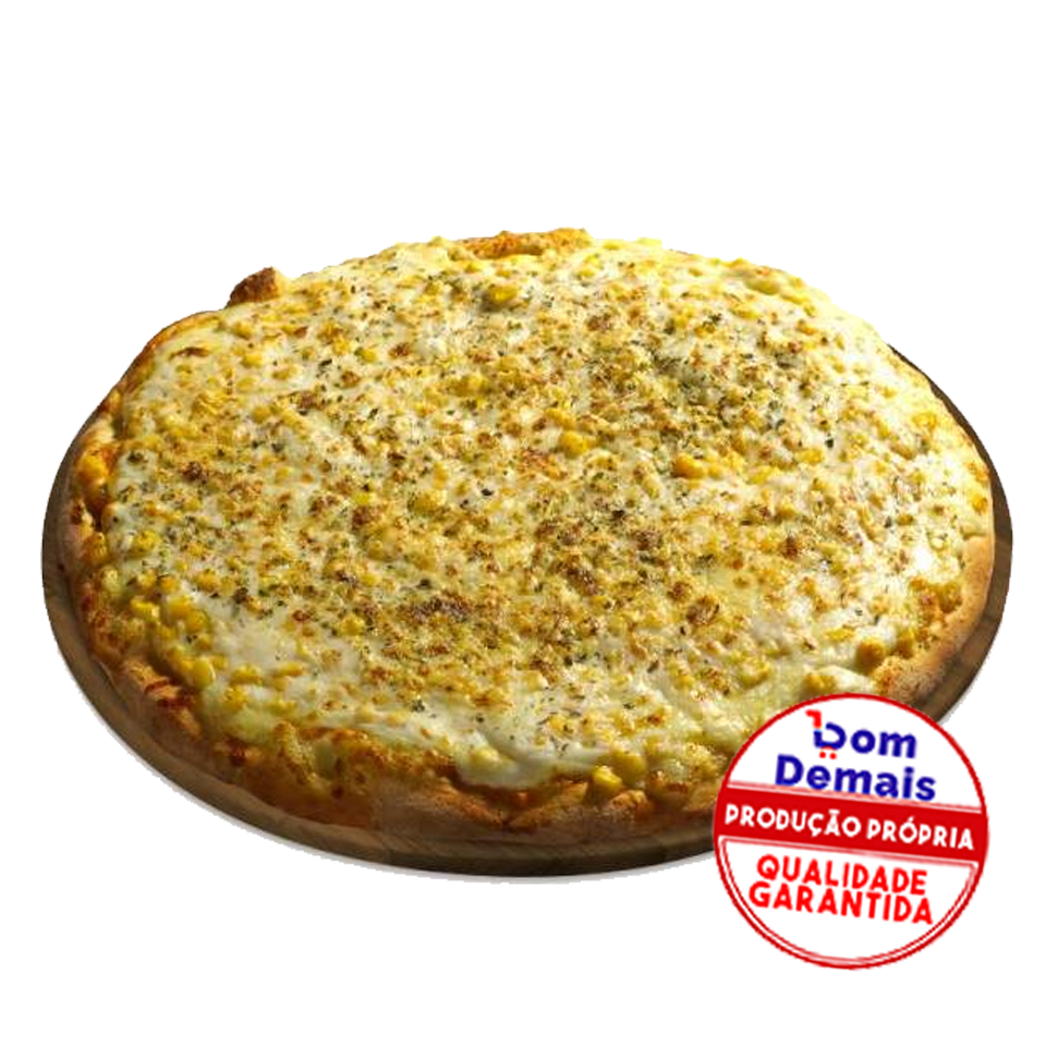 Pizza Mussarela com Frango Pizza Bom Demais Fabricação Própria Frango Com Mussarela