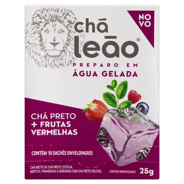 Chá Preto + Frutas Vermelhas Leão 25g
