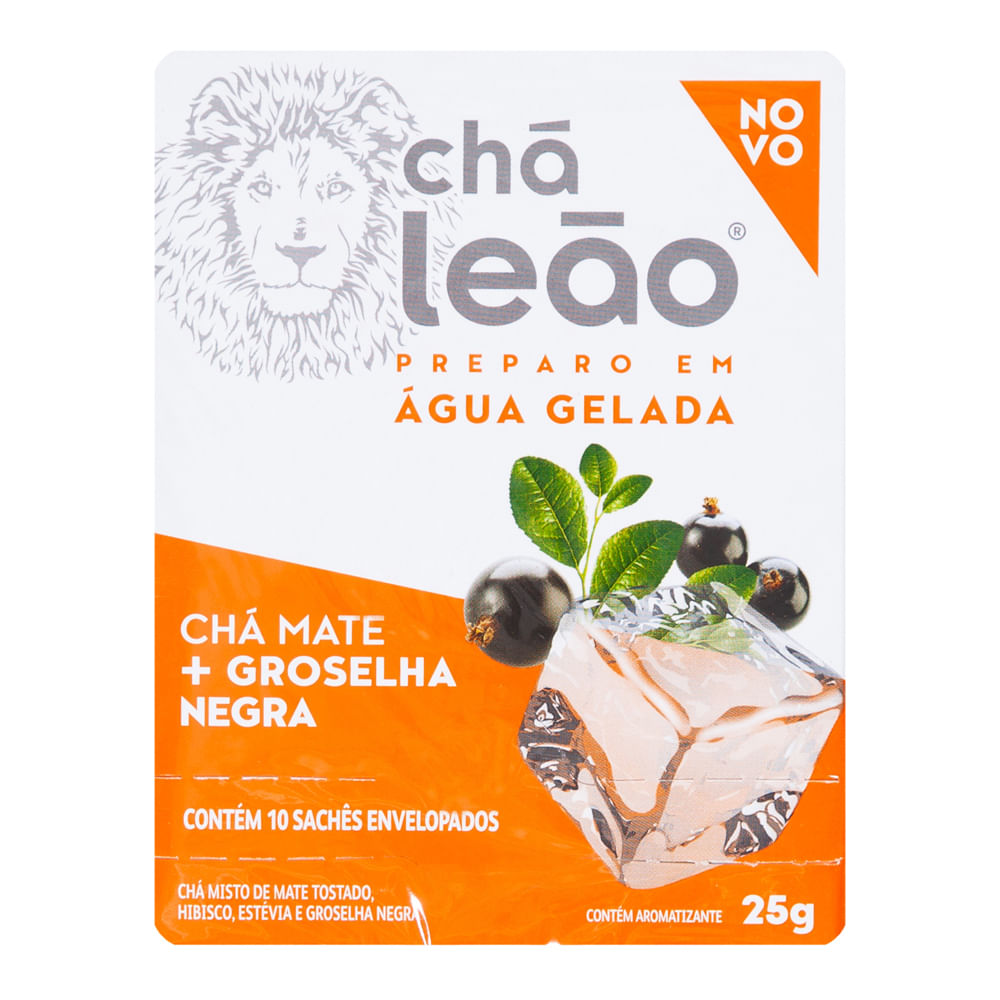 Chá Mate e Groselha Negra Chá Mate + Groselha Negra Leão 25g - Imagem 1