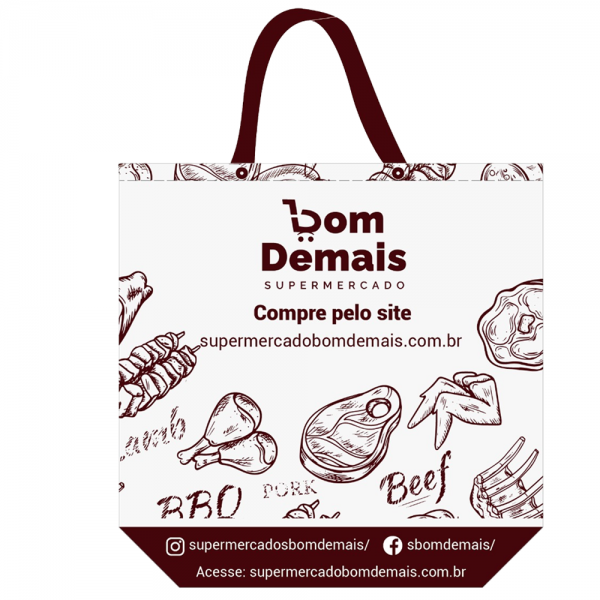 Sacola Vermelha Sacola Reutilizável Bom Demais Vermelha