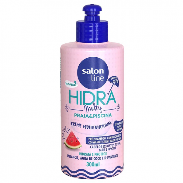 Salon Line Multy Creme Hidratante Salon Line Hidra Multy Praia e Piscina 300ml