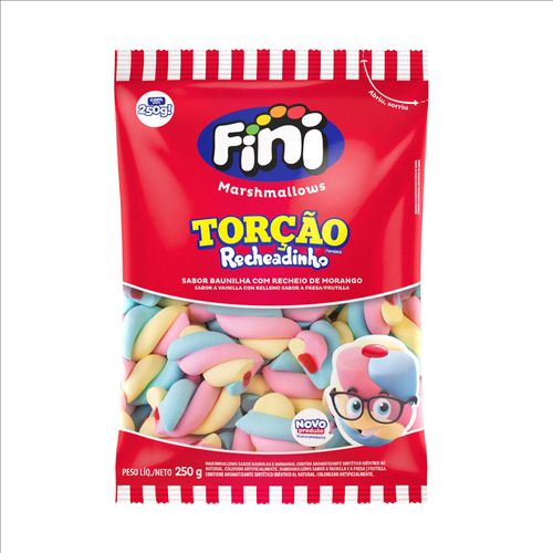 FINI TORCAO RECHEADINHO MORANGO 250 Marshmallows Fini Torção Recheadinho 250g - Imagem 1