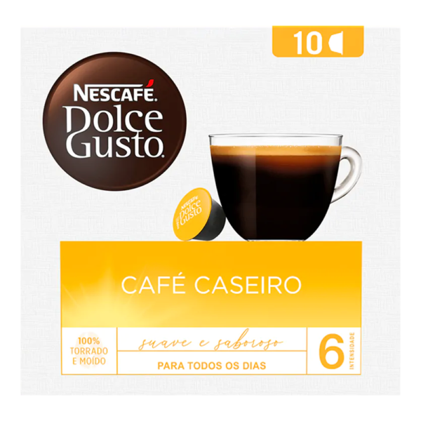 Dolce Gusto Café Caseiro Com 10 Cápsulas de Café Nescafé Dolce Gusto Café Caseiro 80g 10 Cápsulas