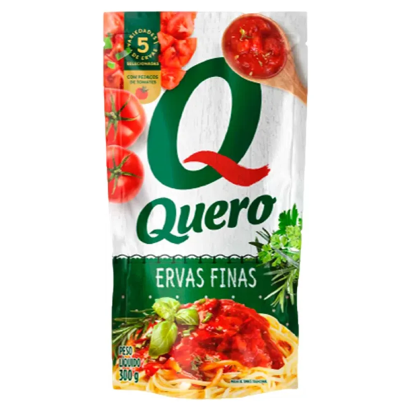 Quero Ervas Finas 300g Molho de Tomate Quero Ervas Finas Sachê 300g
