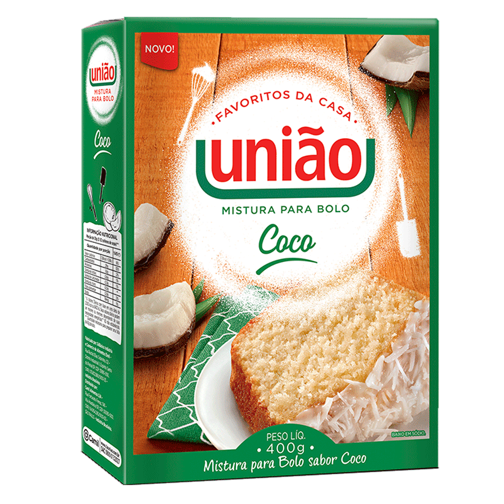 União Coco Mistura Para Bolo de Coco União 400g - Imagem 1