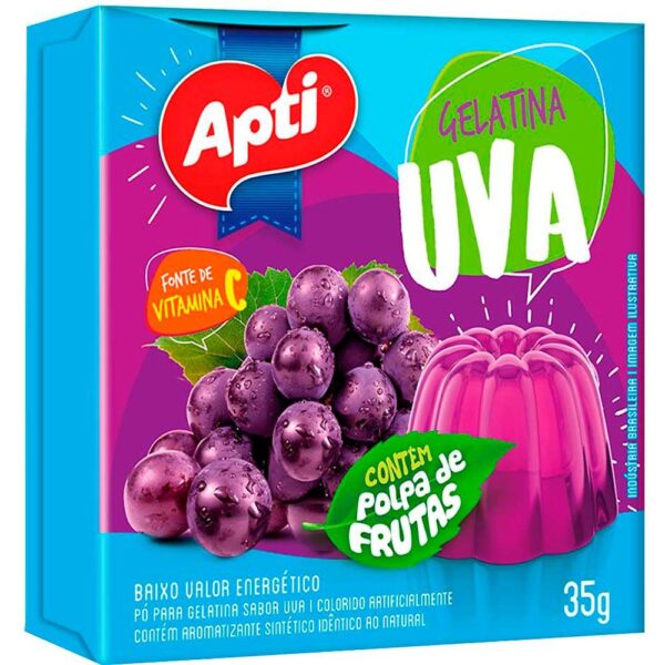 Gelatina Sabor Uva Apti 35g