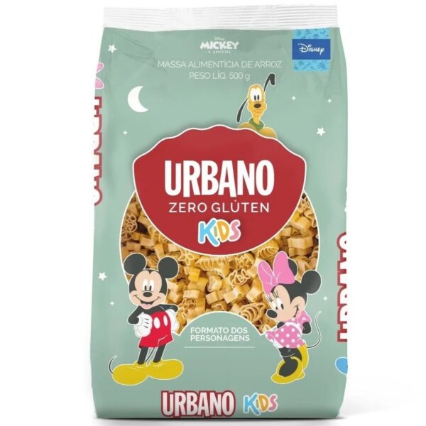 Macarrão de Arroz Formato dos Personagens Urbano Kids Zero Glúten 500g