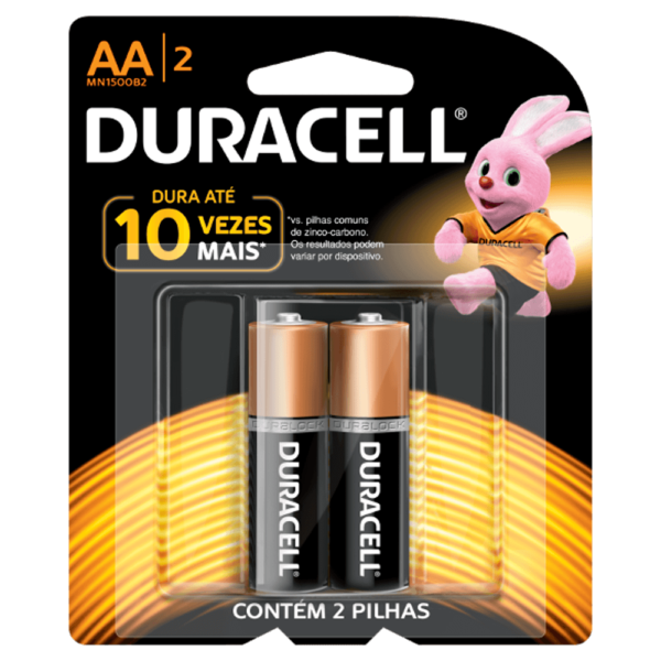 Pilha Duracell AA com 2