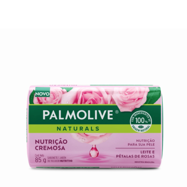 6100be6e-13ac-4fc1-923e-c7b7de71372c Sabonete Palmolive Nutrição Cremosa Leite e Pétalas de Rosas 85g