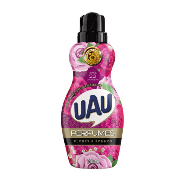 Novo-Amaciante-UAU-Flores-500ml Amaciante Concentrado Uau Flores E Sonhos 500ml