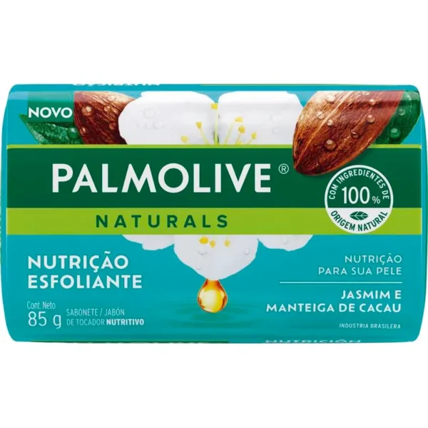 g Sabonete Palmolive Nutrição Esfoliante Jasmin e Manteiga de Cacau 85g