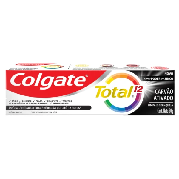 Creme Dental Colgate Total 12 Carvão Ativado 90g