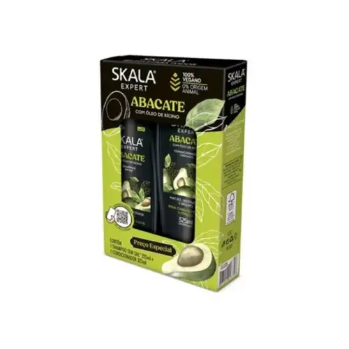 194083 Kit Skala Shampoo e Condicionador Abacate Com Óleo de Ricino 325ml