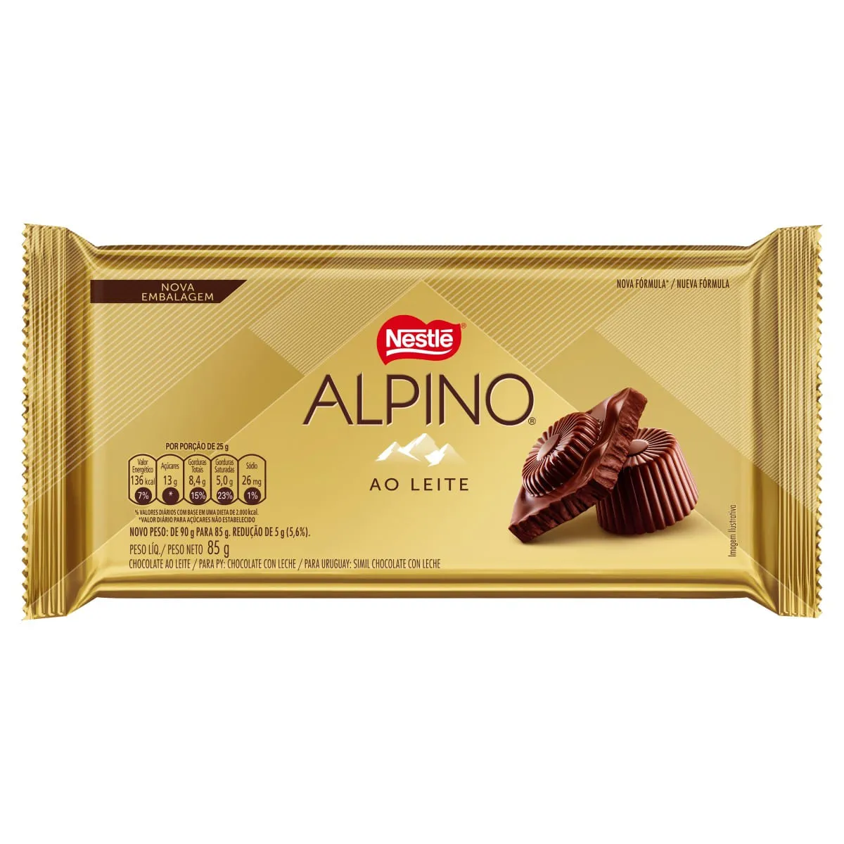 Chocolate-ao-Leite-Alpino-Nestle-85g Chocolate Nestle Alpino 85g - Imagem 1