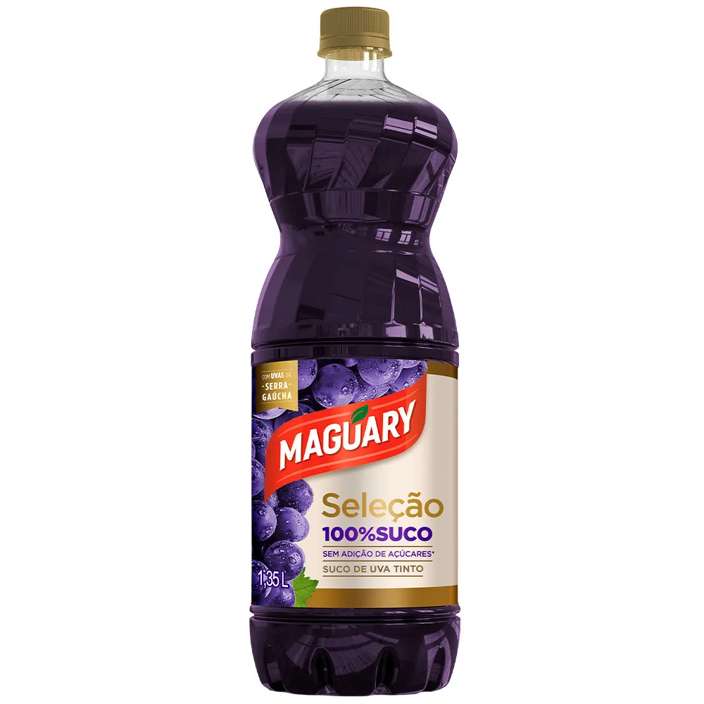 SucoSelecaoMaguaryUvaTinto135L1 Suco De Uva Tinto Maguary 1,35l - Imagem 1