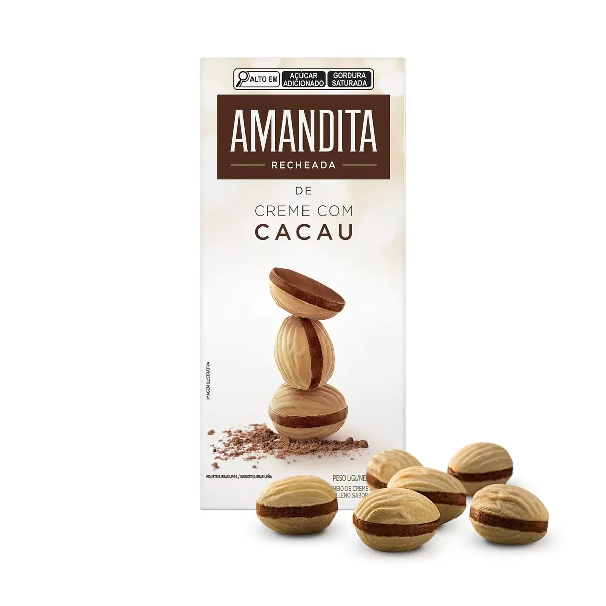 amandita Wafer Lacta Amandita 200g - Imagem 1