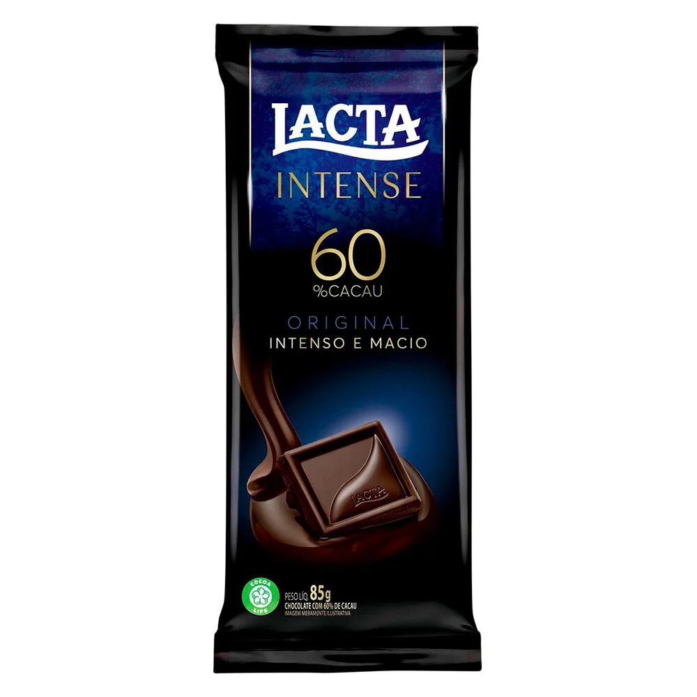 intenso Chocolate Lacta Intense Cacau Original 85g - Imagem 1