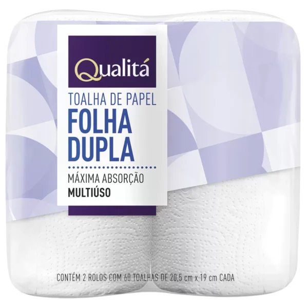 Toalhas De Papel Qualitá com 2 Rolos
